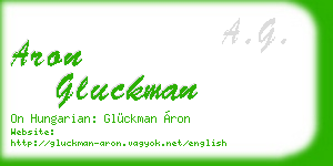 aron gluckman business card